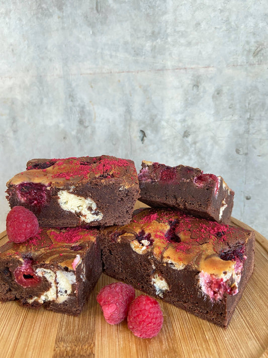 GF Raspberry cheesecake brownies